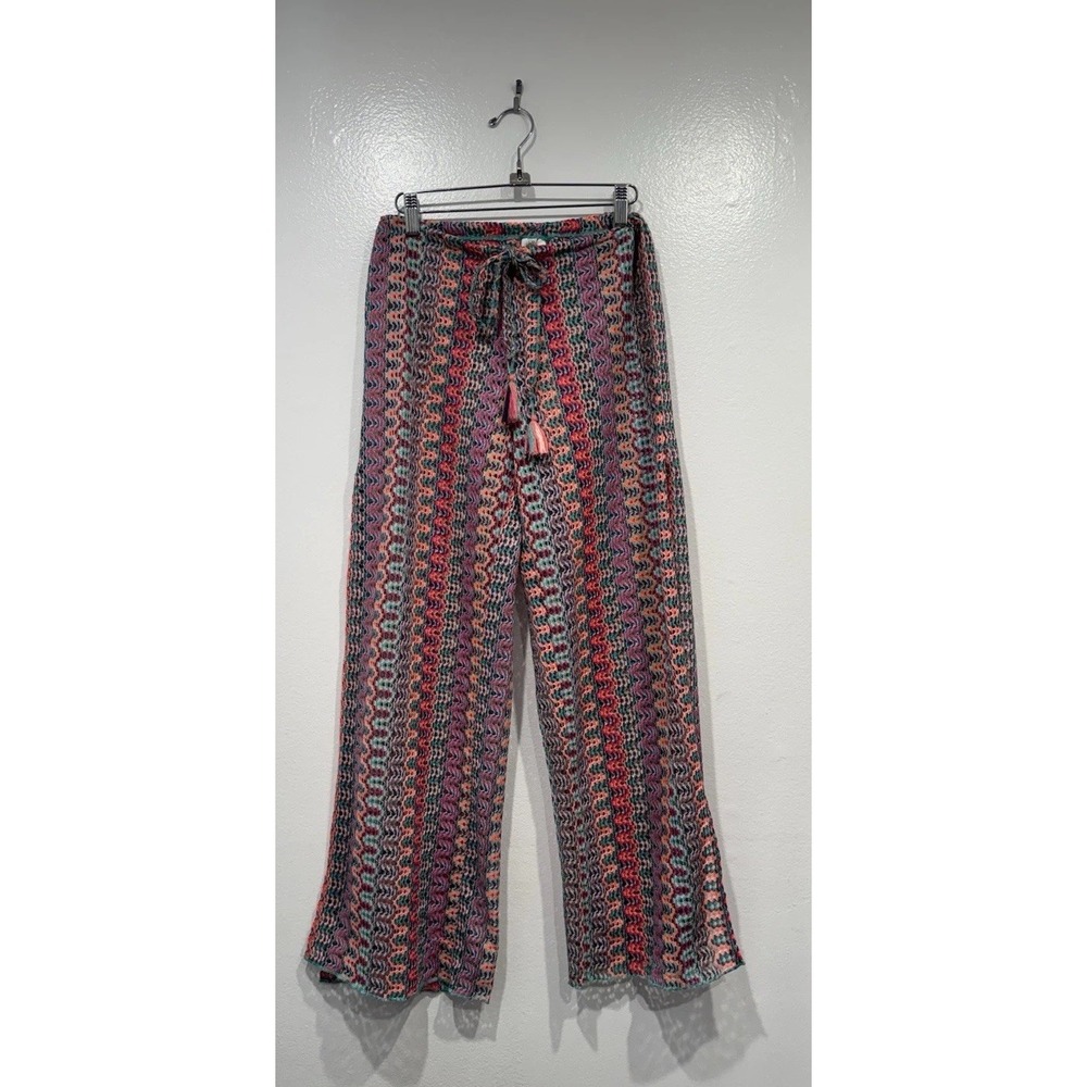 BECCA By Rebecca Virtue Crochet Pants Cover Up Small Boho Festival Vacation Pool